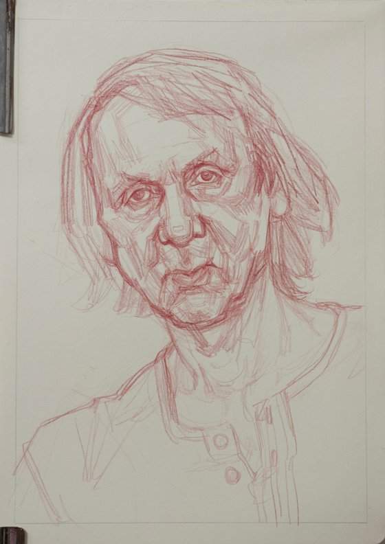 portrait of Michel Houellebecq