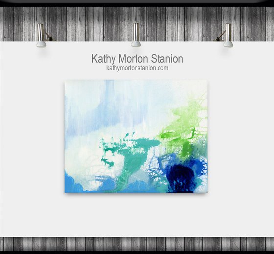 Nordic Winter - Minimal Serene Abstract Painting  by Kathy Morton Stanion