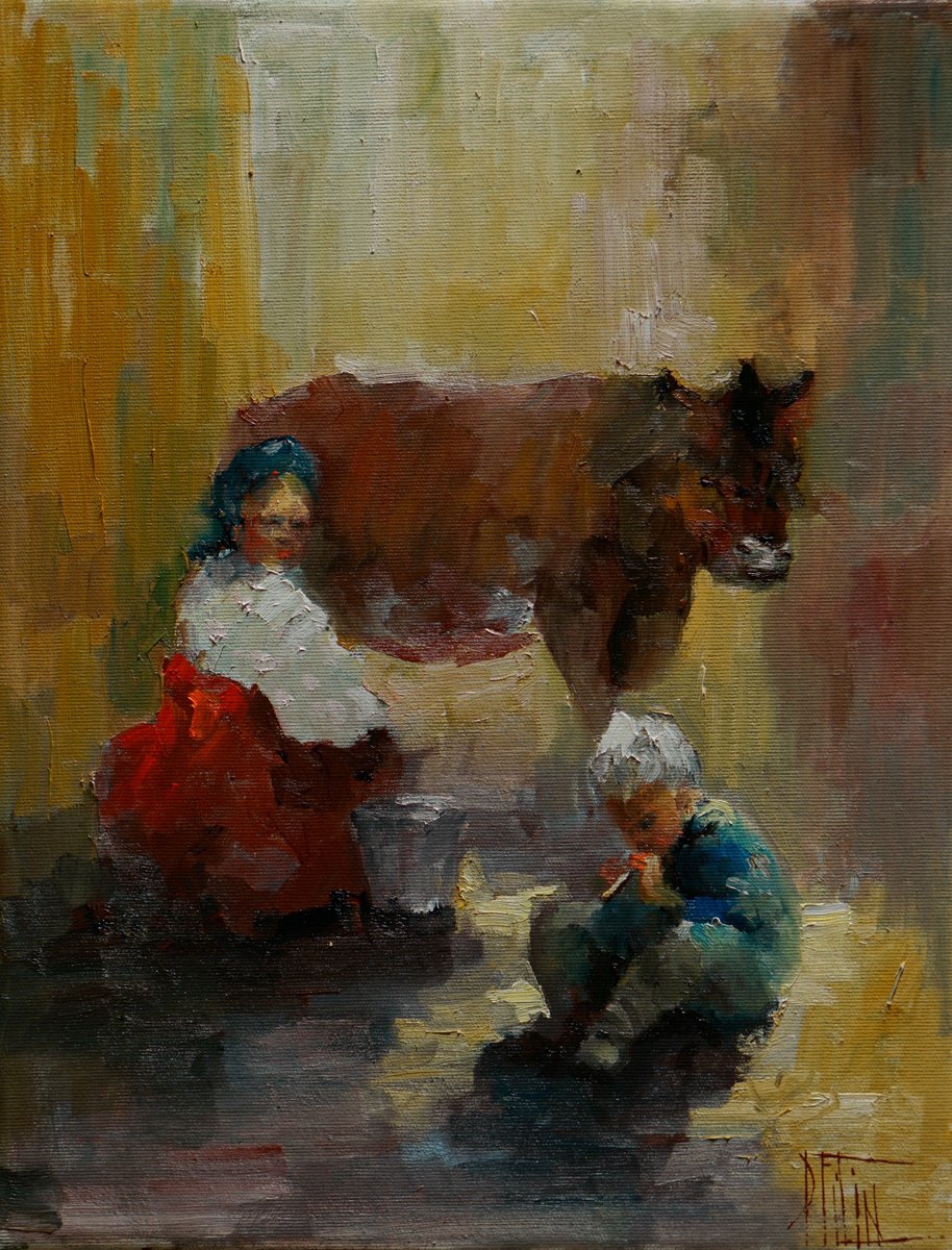 Impressionistic Landscape Oil Painting By Pavel Filin, 14 X 18", Etude27, Original Artwork