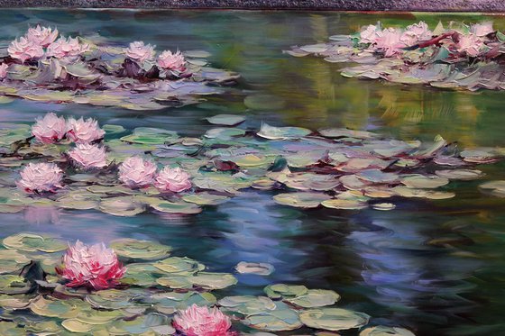 "Water lilies on the water"