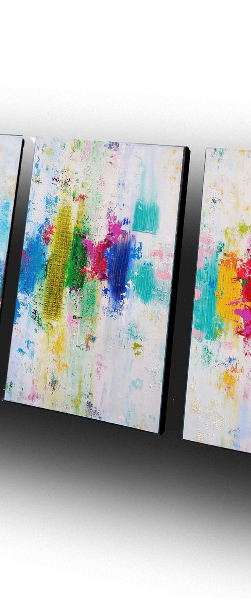 Let your light shine Triptych by Susan Wooler