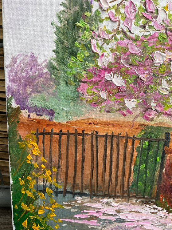 Magnolia in the garden