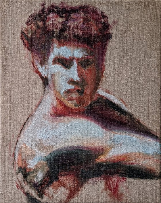 Man's head | Ukrainian artist | Original Painting | Oil Painting | Portrait | Figurative Painting | Commission painting