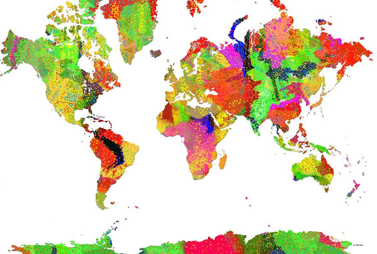 World Map 14 by Marlene Watson