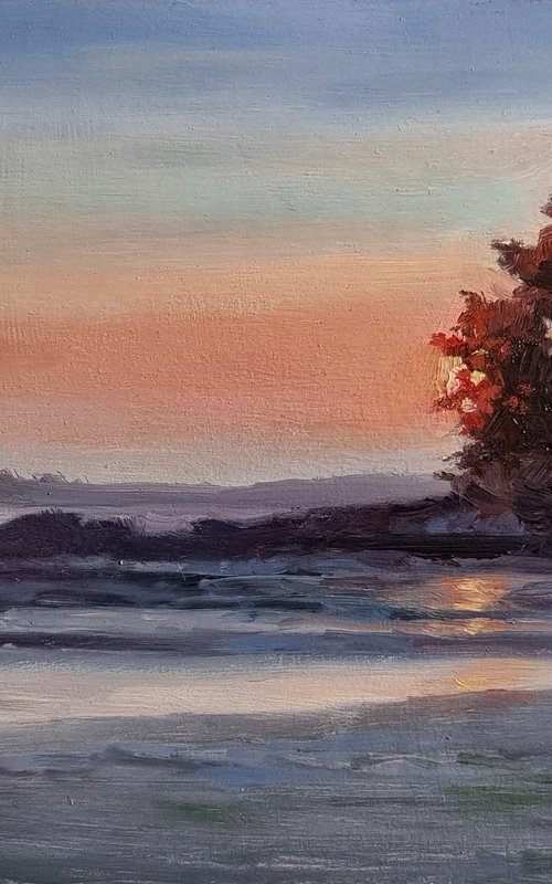 Sunset at Séné (Brittany) by Pascal Giroud