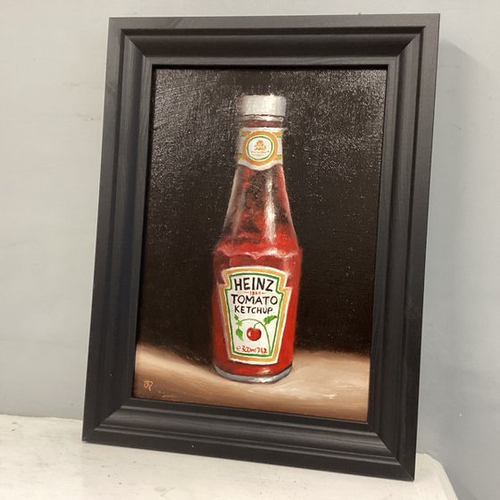 Tomato ketchup still life