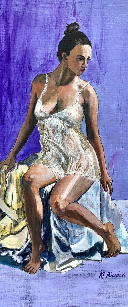 Seated lady by Margaret Riordan