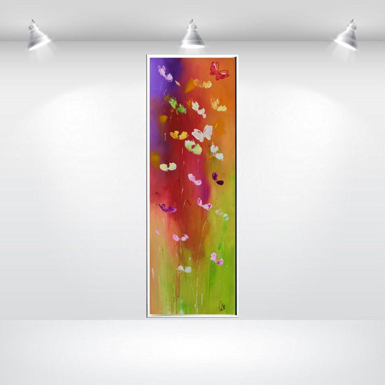 Happyness 2 - Abstract acrylic painting, framed artwork