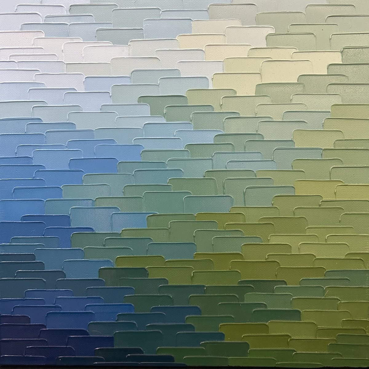 Organic Landscape Oil Painting By Meredith B. Studios, 12 X 12", Quiet Oasis, Original Artwork