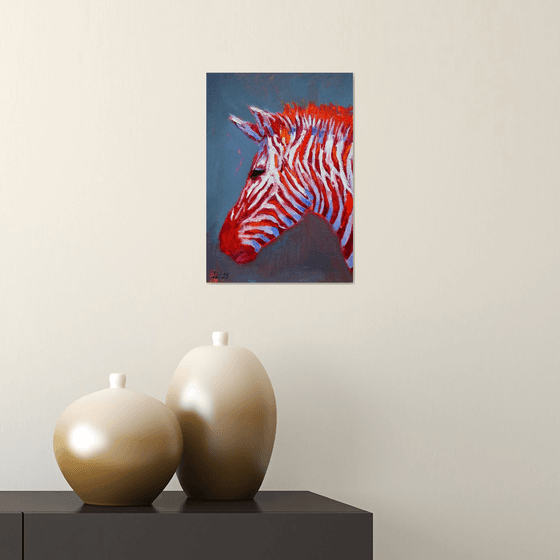 Zebra in red