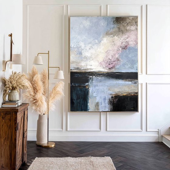 Violet Pink Sky Over Deep Waters