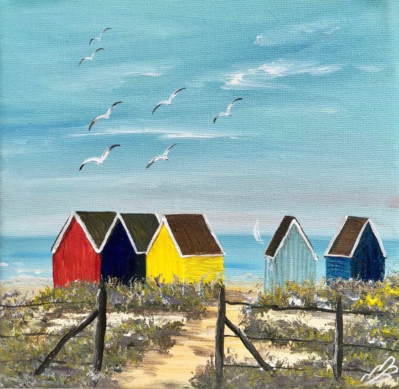 Beach huts on the beach