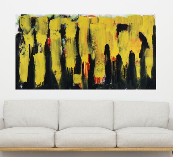 WILD "YELLOW/BLACK"  110x205cm