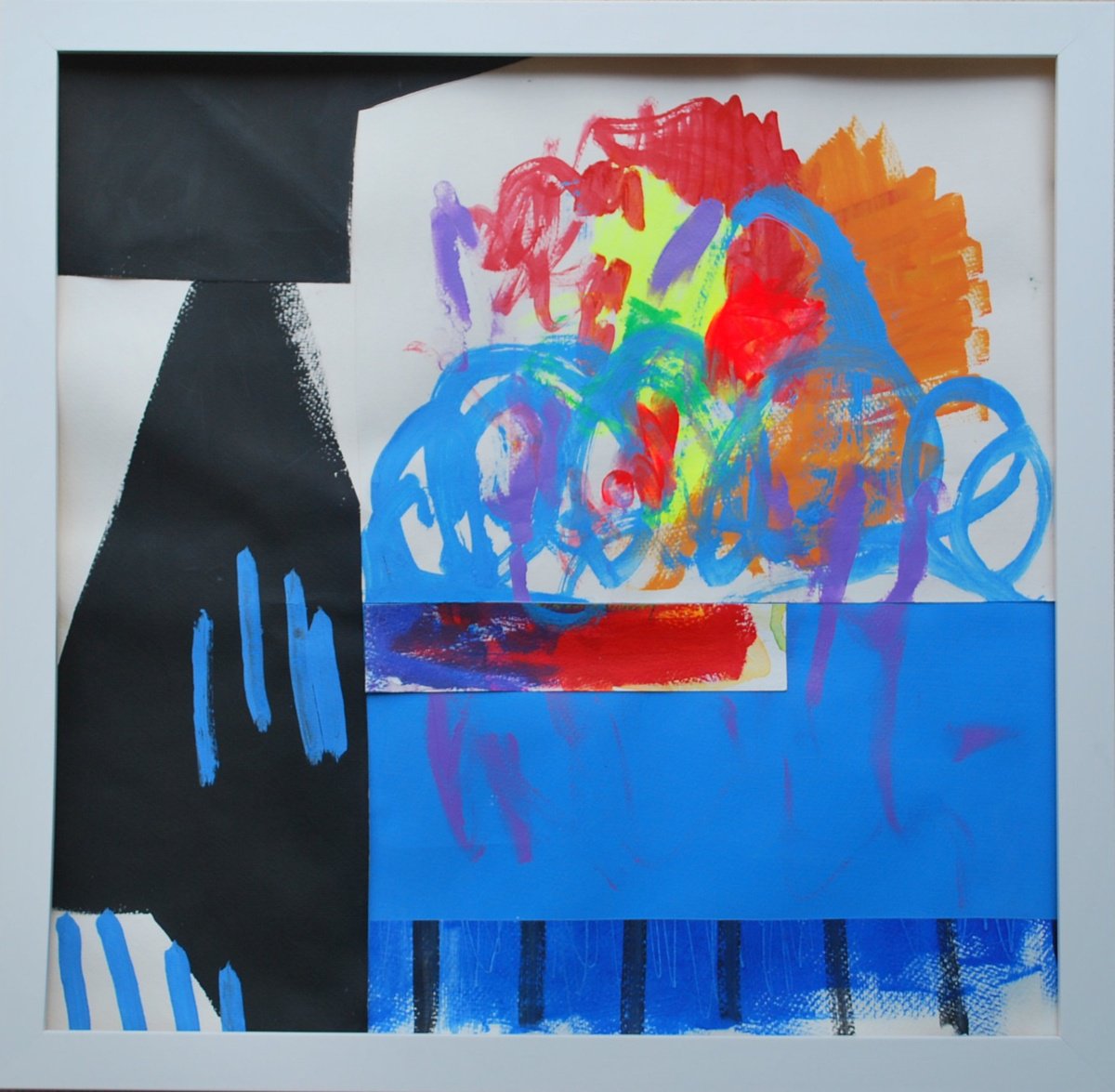 Abstract Collage By Aasiri Wickremage, 20 X 20, Misty Mountains, Original Artwork