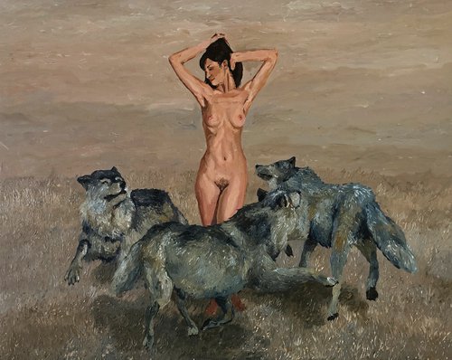 Four wolves by Artur Rios