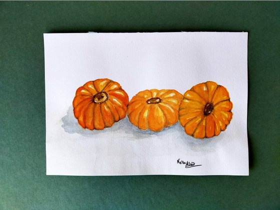 2 paintings Pumpkins