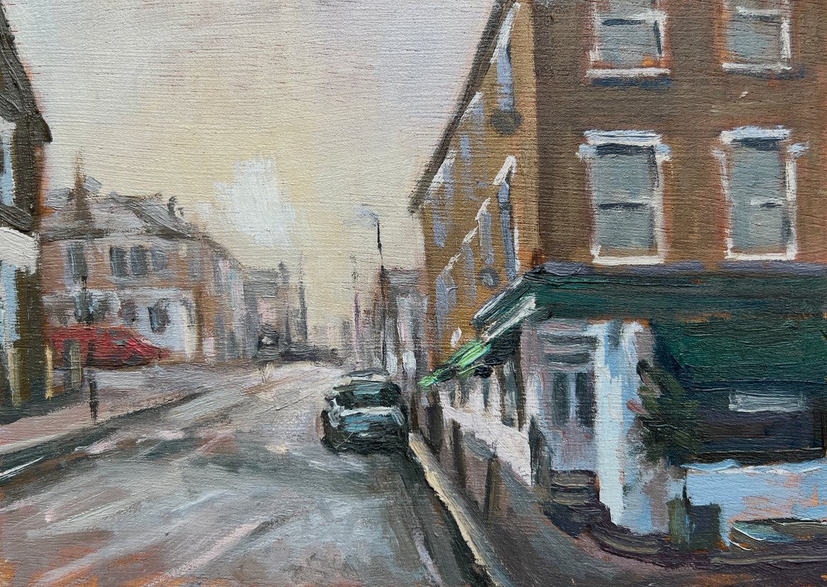 Webbs Road Battersea mini painting by Louise Gillard