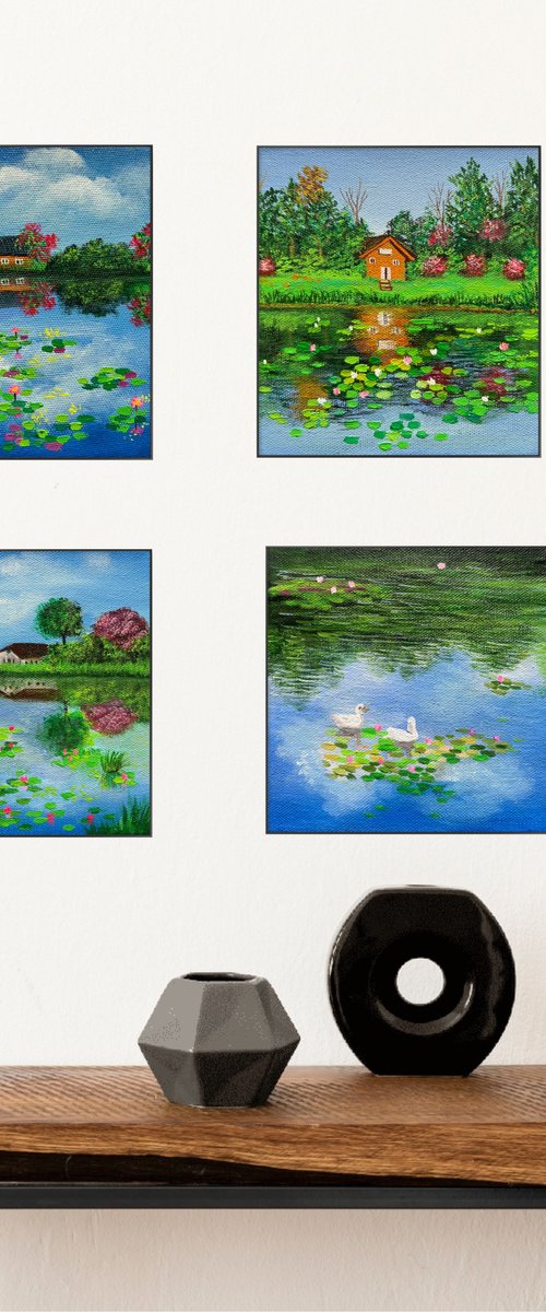 House by the pond by Amita Dand