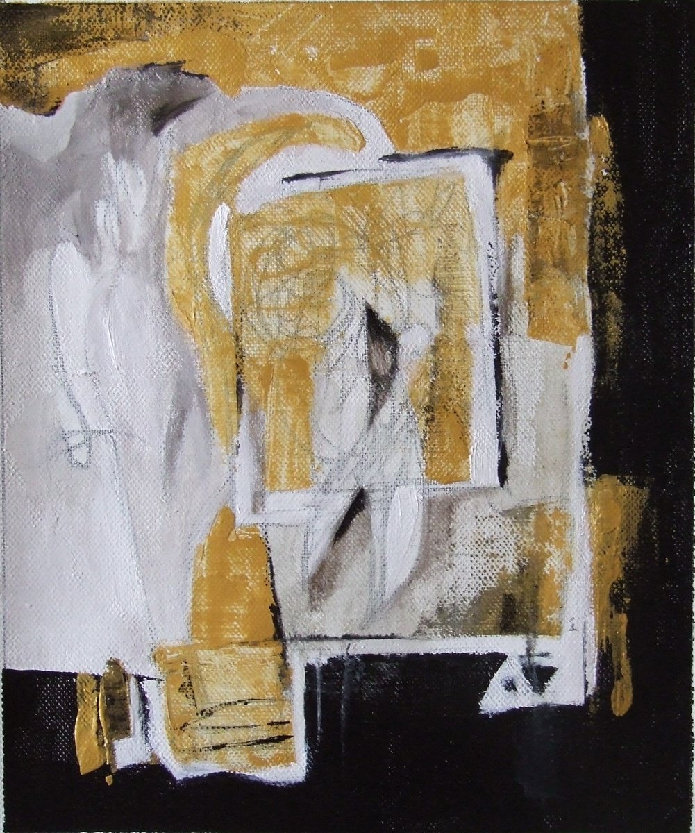 Abstract Oil Painting By Csaba Csendes, 10 X 12, EmlekeimbS?l I., Original Artwork