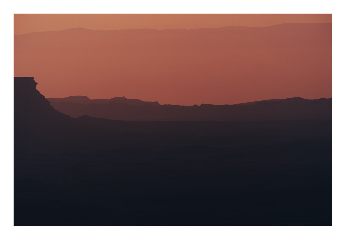 Landscape Photograph By Tal Paz-Fridman, 22 X 16", Sunrise Over Ramon Crater #8, Original Artwork