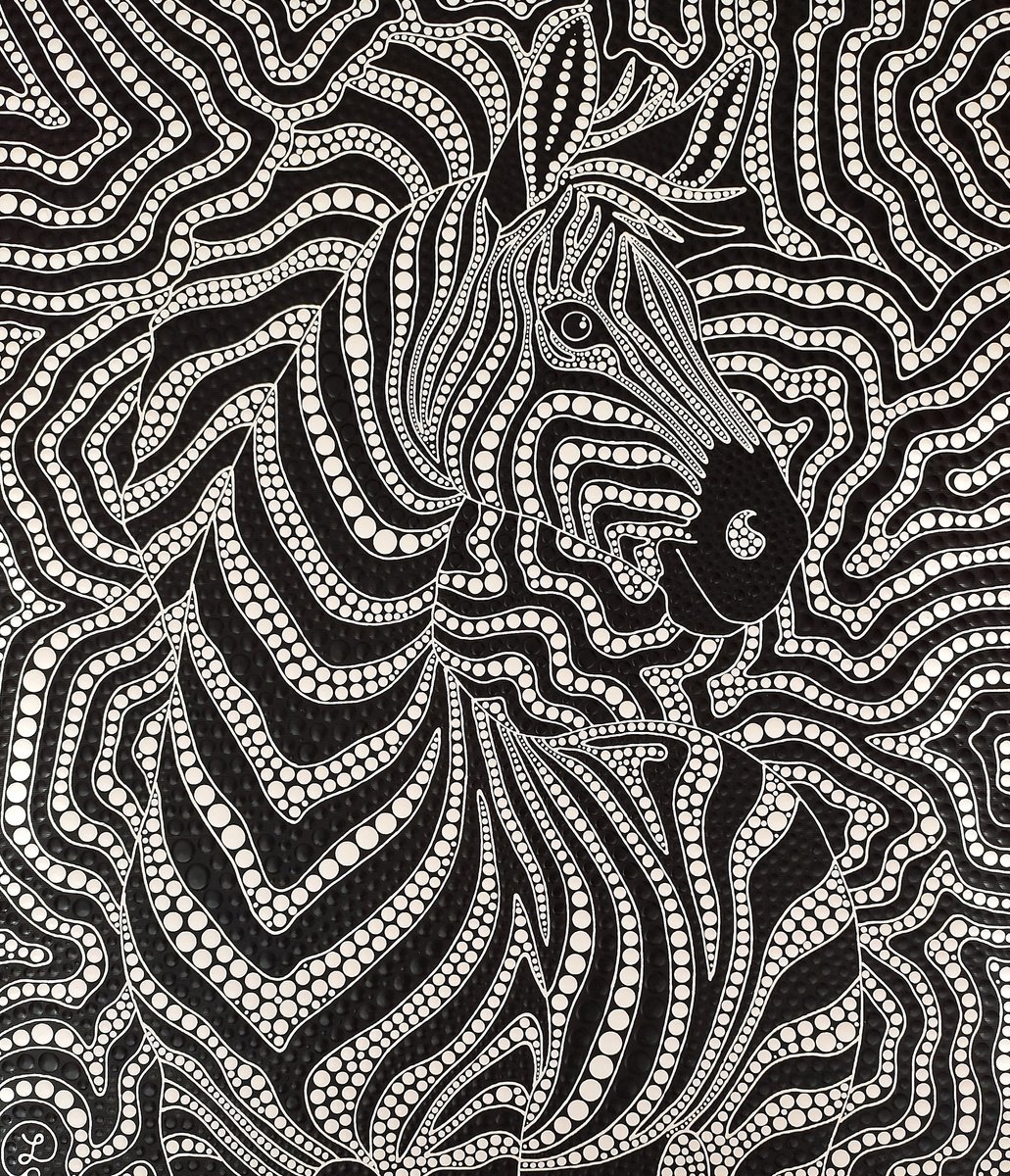 Zebra Labyrinth 2 By Oxana Lazari, 24 X 28, Artwork For Sale On Artfinder