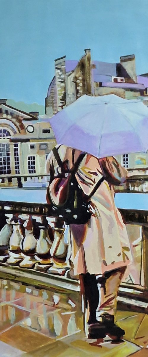 The man with umbrella by Alexandra Djokic