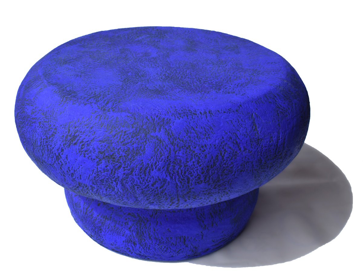 Abstract Sculpture , Blue Mushroom (Coffee Table) By Milena Nicosia, 25 X 16, Artwork For Sale On Artfinder