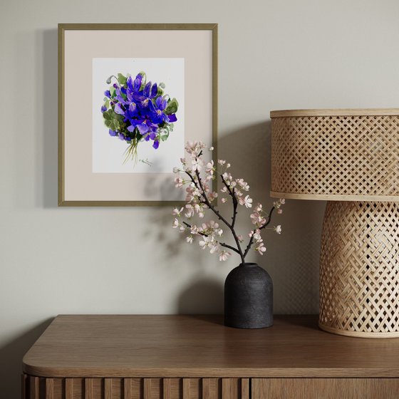 Violet Flowers From Garden