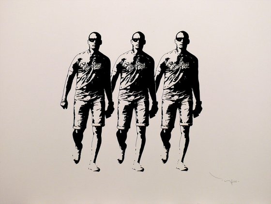 Three walking men 11