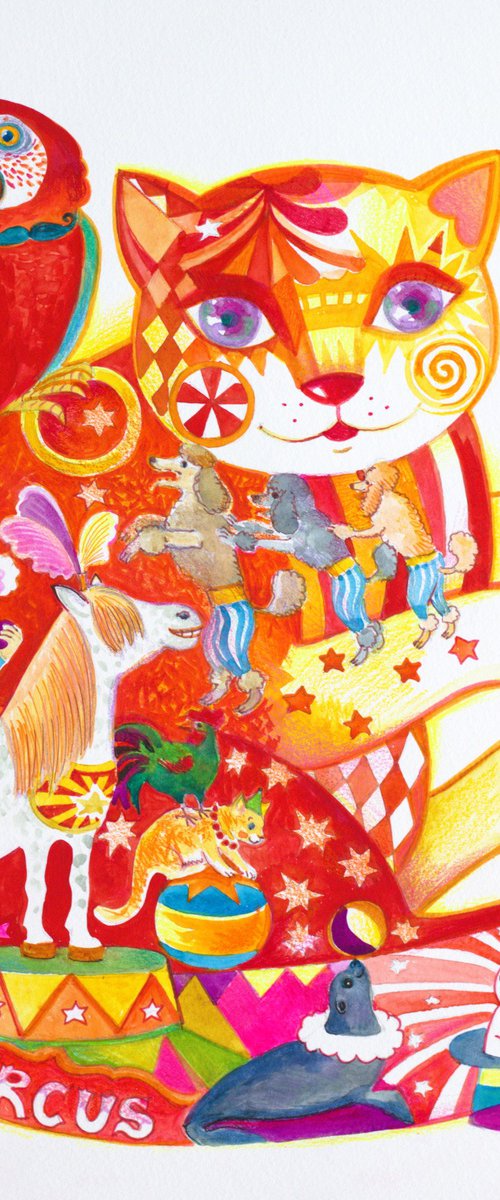 Circus cat by Oxana Zaika