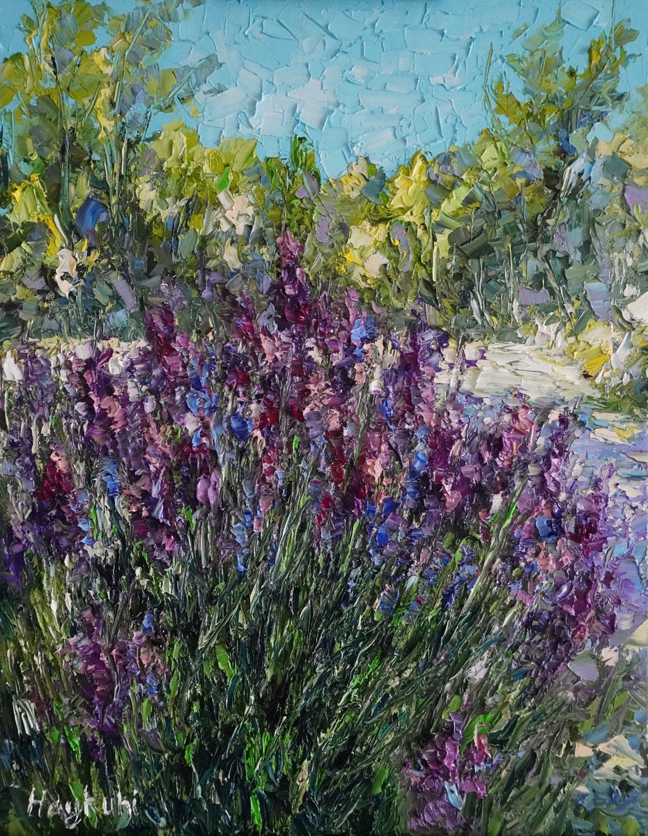Impressionistic Landscape Oil Painting By Haykuhi Khachatryan, 14 X 18, Spring Light, Original Artwork