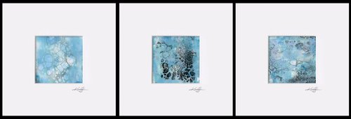 Song Of The Journey Collection 3 - 3 Abstract Paintings in mats by Kathy Morton Stanion by Kathy Morton Stanion