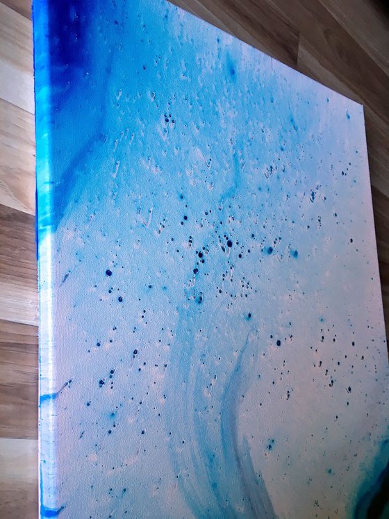 "Snow Blind" - Original Abstract PMS Acrylic Painting - 16 x 20 inches
