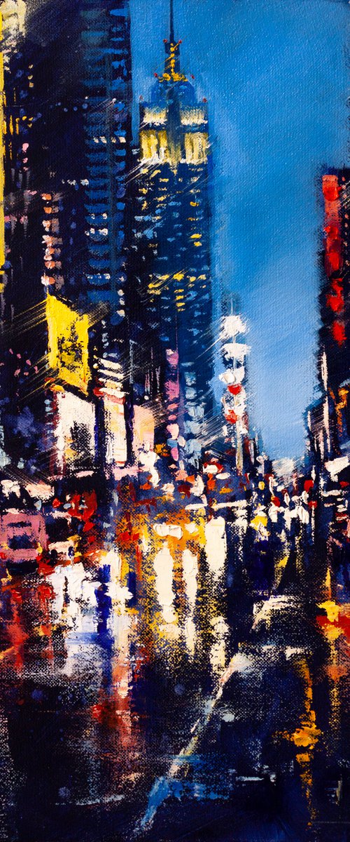 Reflection of a night city by Aleksandr Neliubin