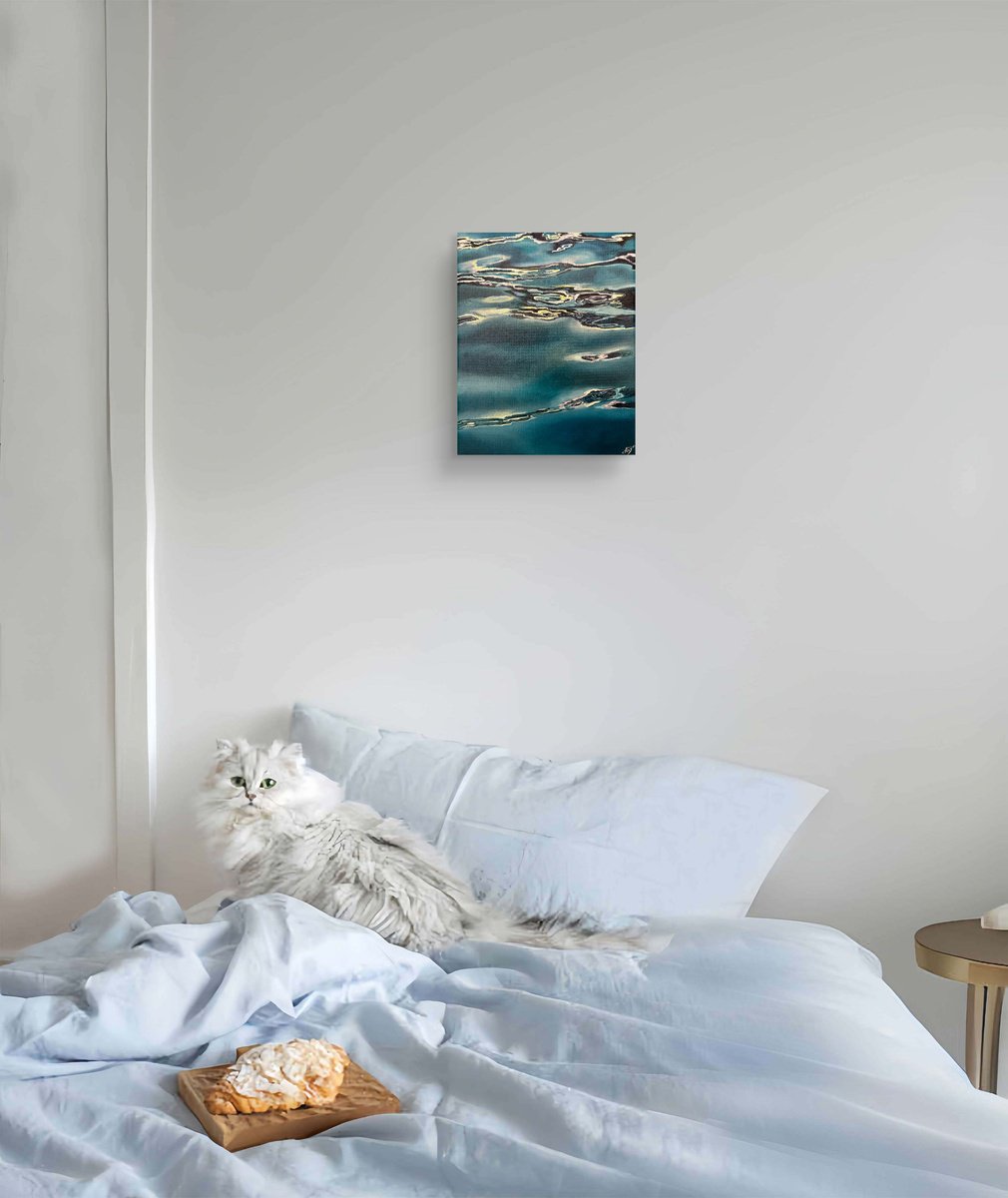 Photorealistic Landscape Oil Painting By Aisylu Burangulova, 9 X 12, Golden Light, Original Artwork