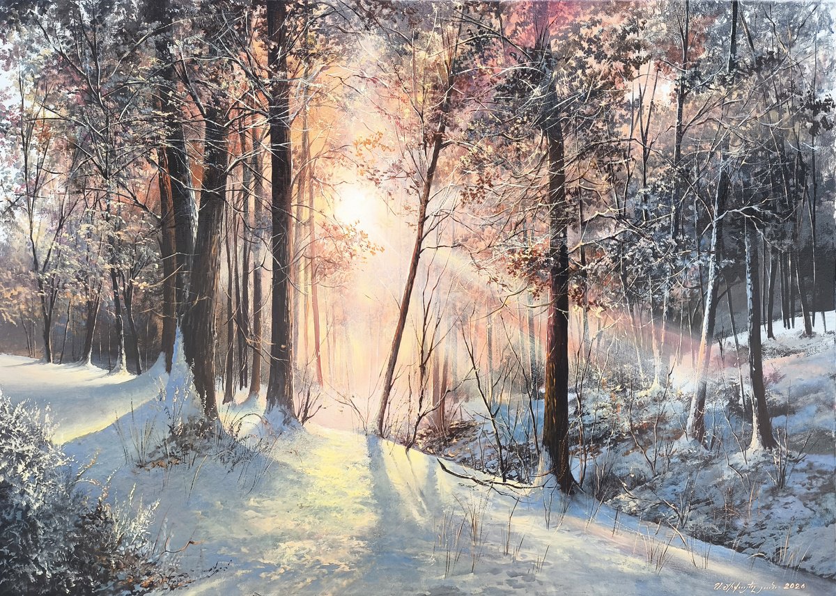Photorealistic Oil Painting , Golden Frost By Sergei Miqaielyan, 28 X 20, Artwork For Sale On Artfinder