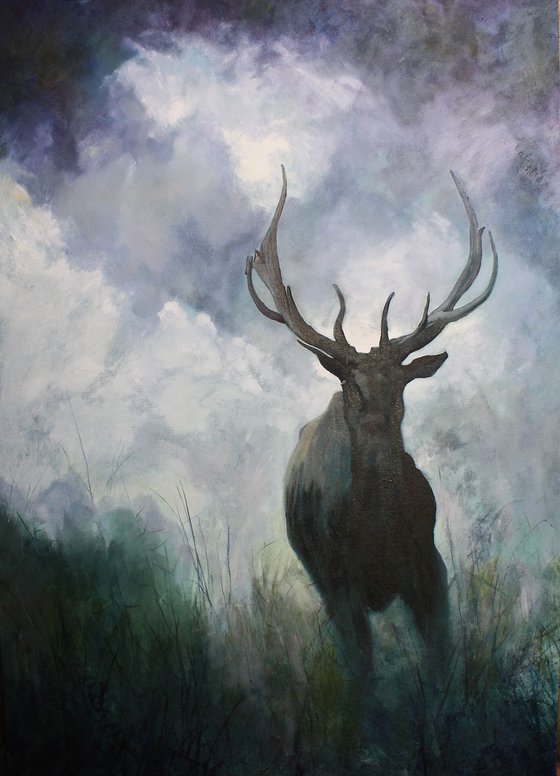 The Monarch (Large Deer Painting) 87cm x 123cm