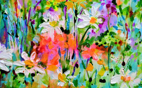 Cottage Garden Butterflies Flowers