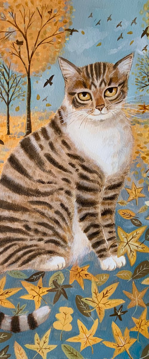 Autumn Tabby by Mary Stubberfield