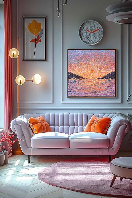 Golden Solace - diptych, framed