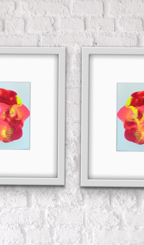ABCD # 1 (ART BRINGS CHILDLIKE DELIGHT) DIPTYCH by Ketki Fadnis