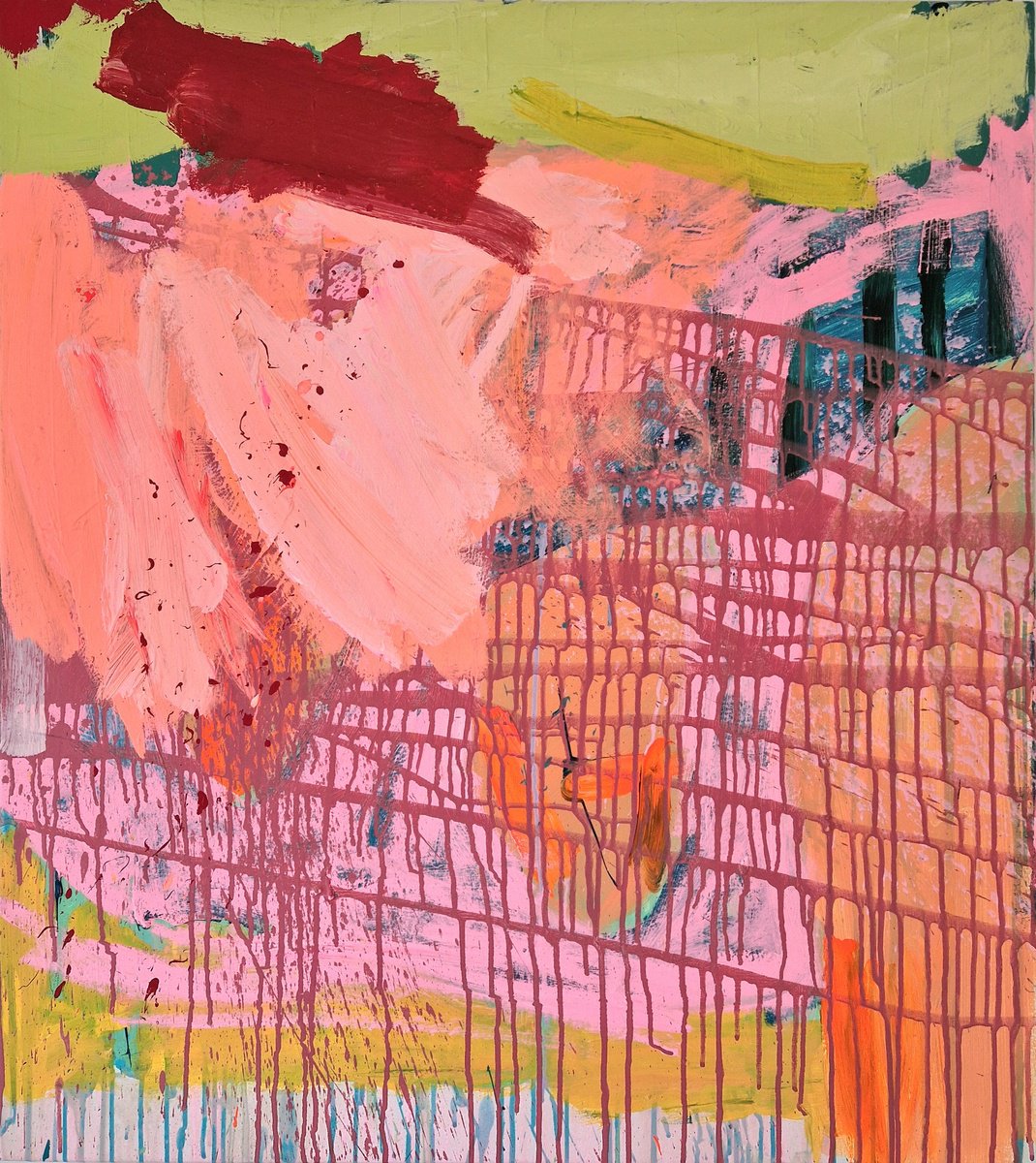 Abstract Acrylic Painting By Jessie Woodward, 34 X 37, #799, Original Artwork