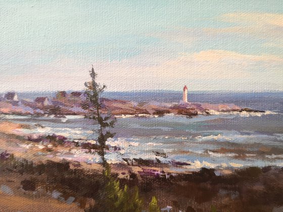 Evening over the Peggy's Cove (12x24x01.5'')
