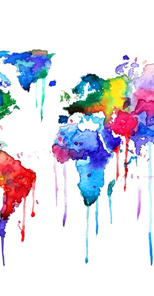 World map by Luba Ostroushko