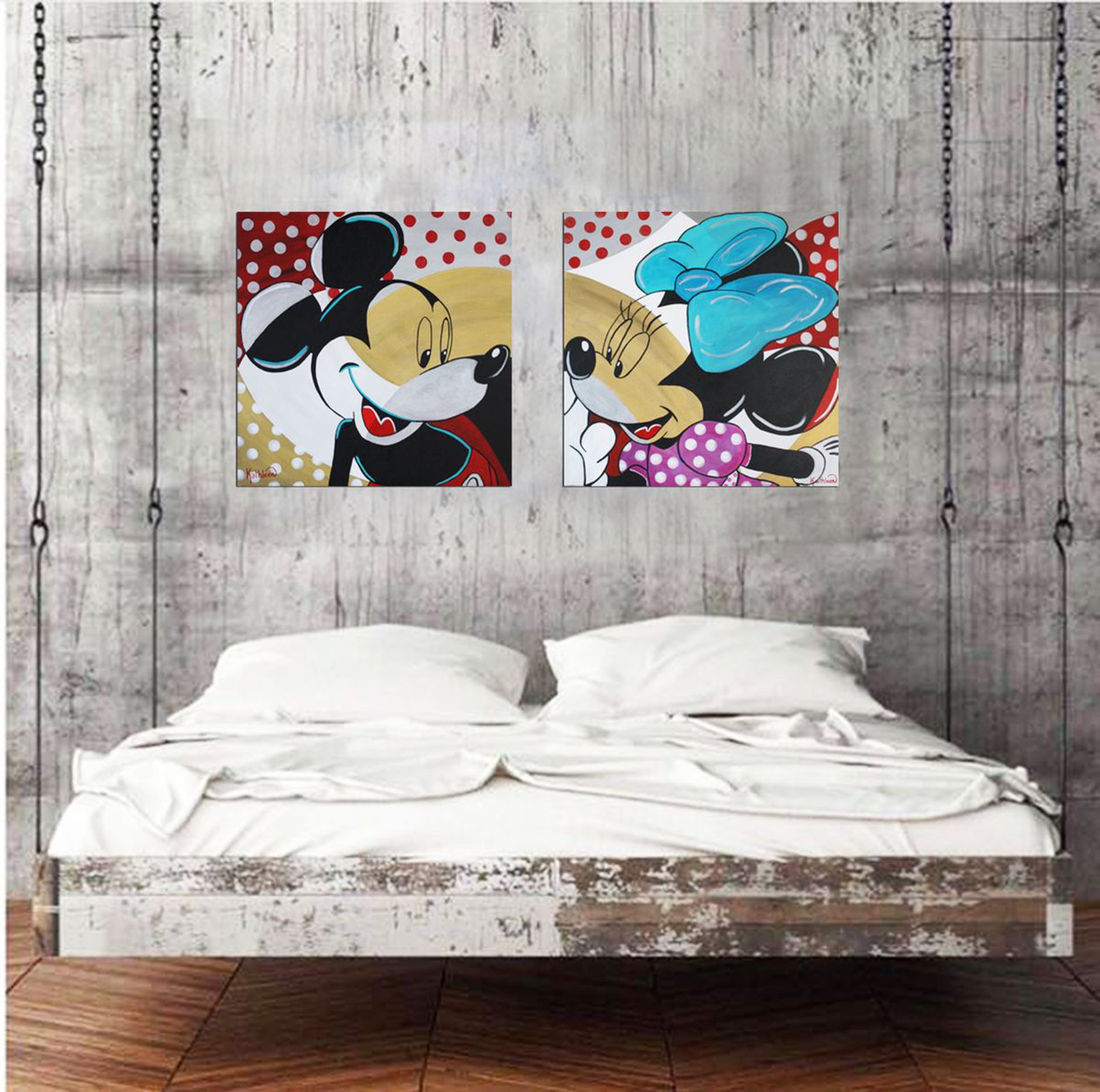 Original Mickey Minnie Mouse Pop Art Painting Artfinder