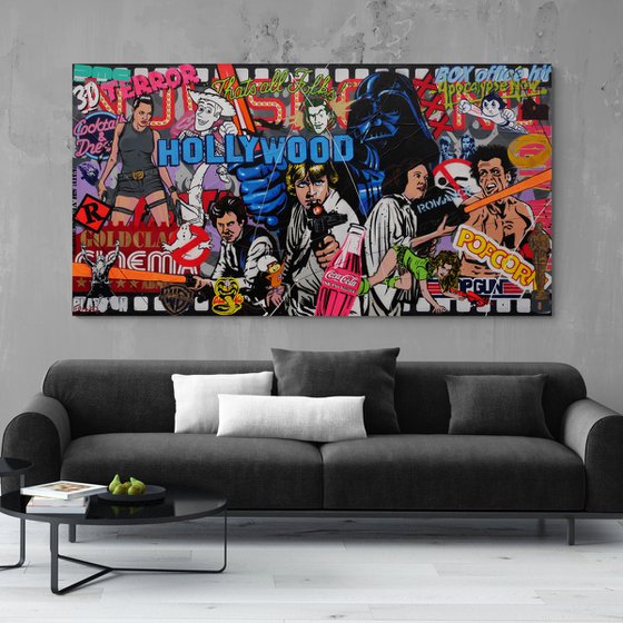 Cinemascope 190cm x 100cm Star Wars Movie Textured Urban Pop Art