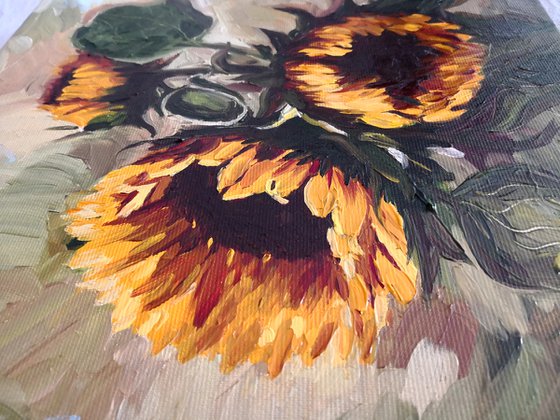 Sunflowers in the garden Painting