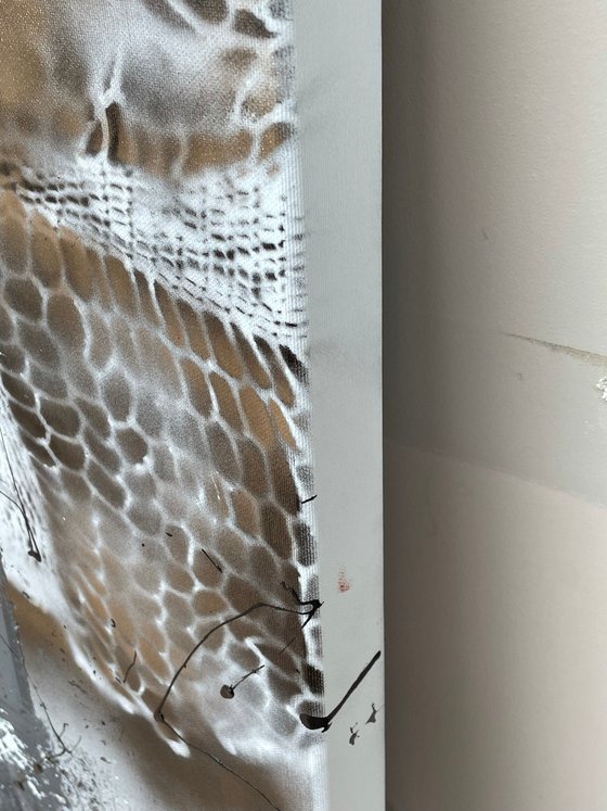 Golden gray abstract