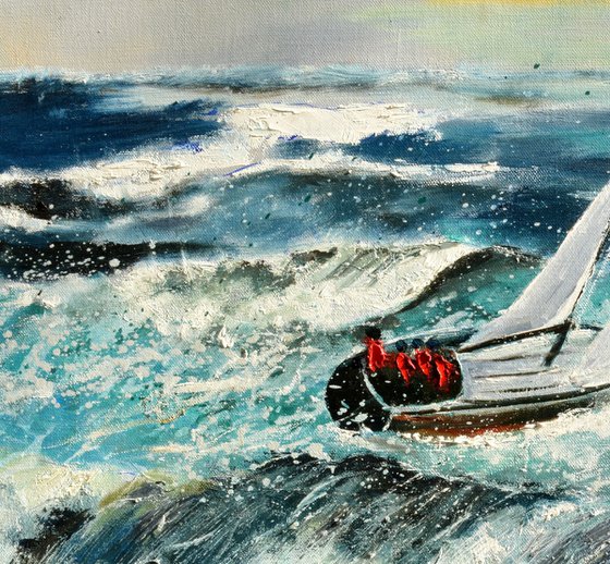 Rough at sea
