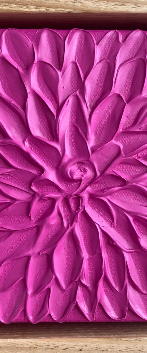 Magenta abstract mini by Guzaliya Xavier
